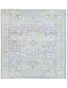 Grau Persien Persischer Vintage Teppich 200 x 200 cm