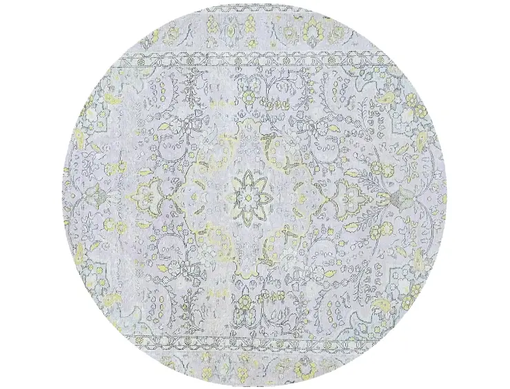 Grau Persien Persischer Vintage Teppich 200 x 200 cm