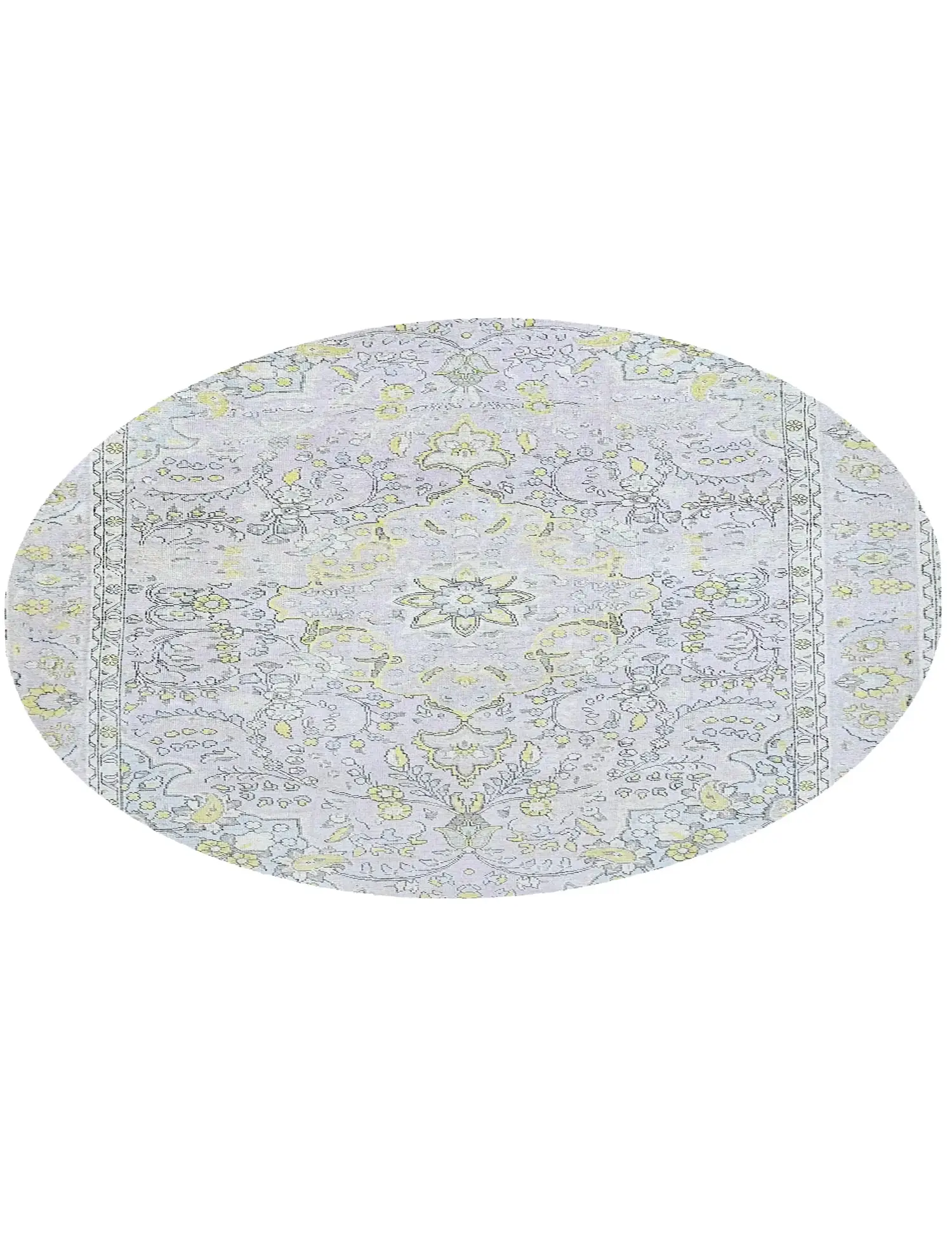 Grau Persien Persischer Vintage Teppich 200 x 200 cm - Einzigartiger handgefertigter Teppich