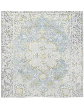 Blau Persien Persischer Vintage Teppich 194 x 194 cm