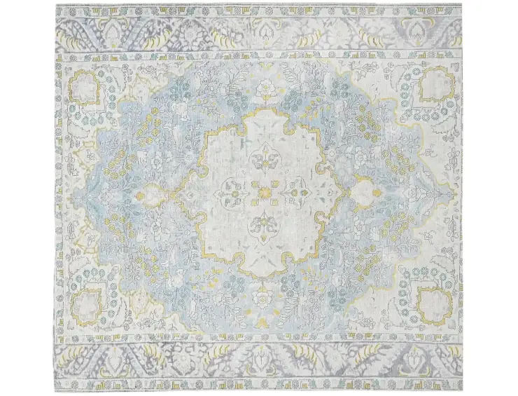 Blau Persien Persischer Vintage Teppich 194 x 194 cm
