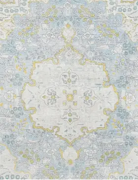 Blau Persien Persischer Vintage Teppich 194 x 194 cm - view 3