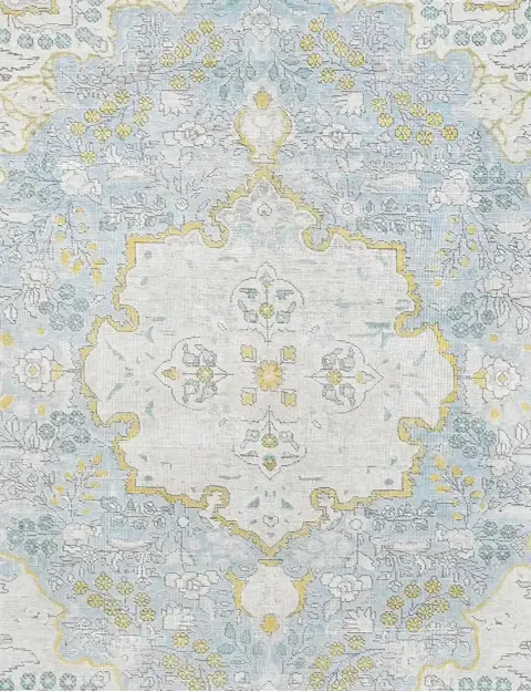Blau Persien Persischer Vintage Teppich 194 x 194 cm - view 3