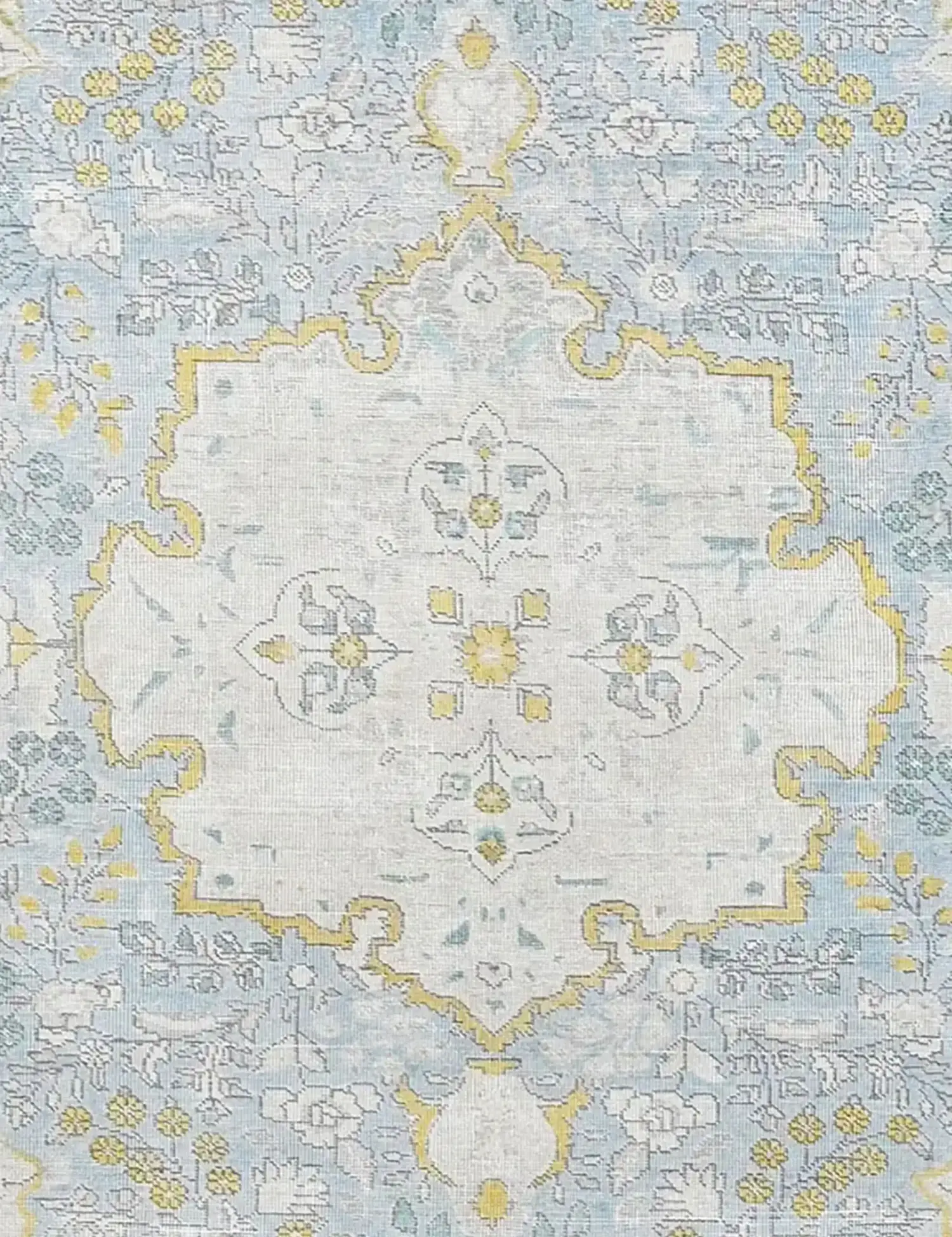 Blau Persien Persischer Vintage Teppich 194 x 194 cm - Einzigartiger handgefertigter Teppich