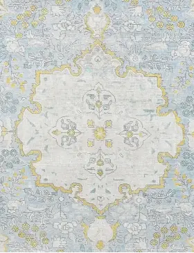 Blau Persien Persischer Vintage Teppich 194 x 194 cm - view 3