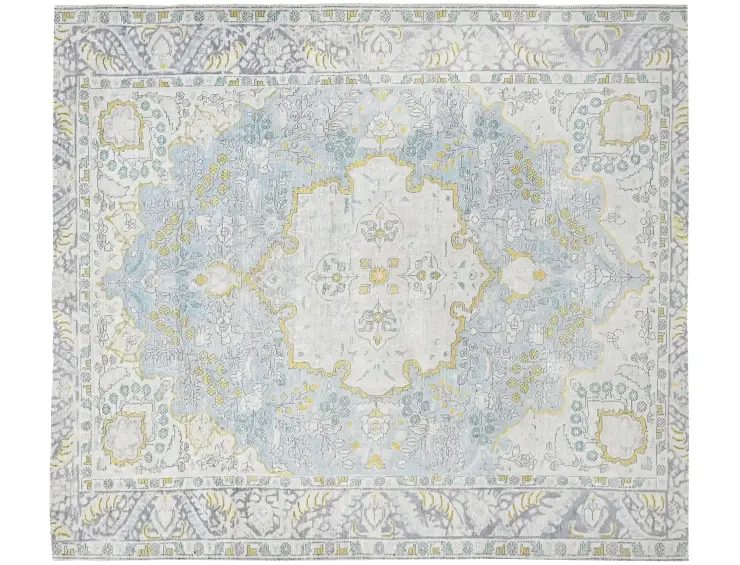 Blau Persien Persischer Vintage Teppich 250 x 194 cm