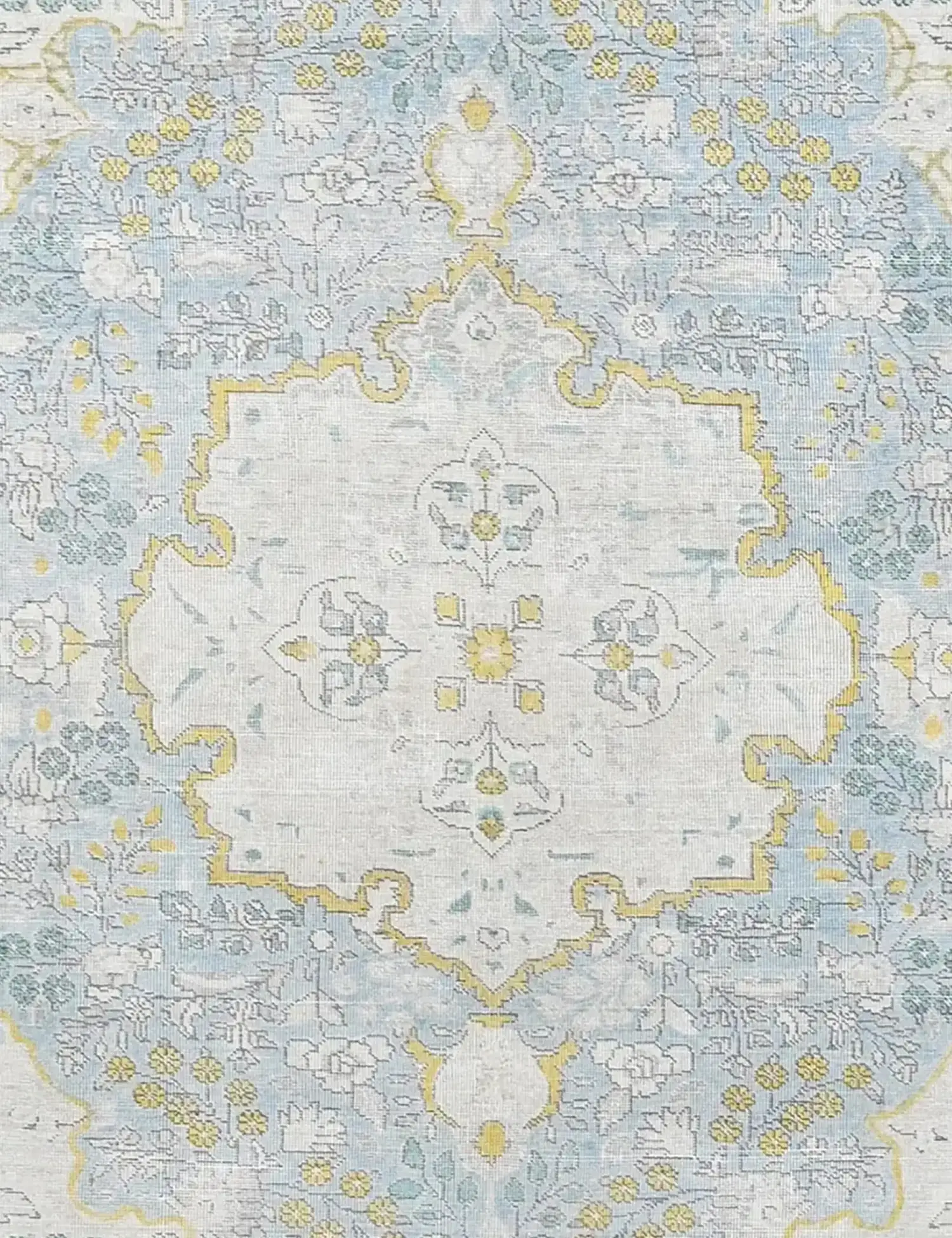 Blau Persien Persischer Vintage Teppich 250 x 194 cm - Einzigartiger handgefertigter Teppich