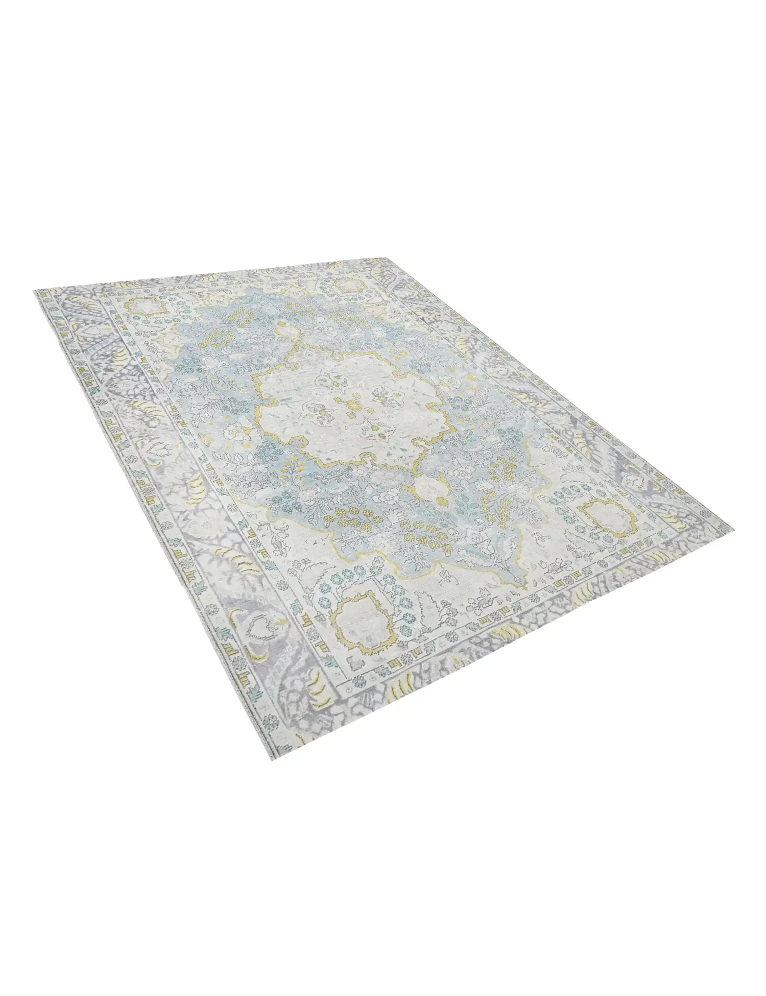 Blau Persien Persischer Vintage Teppich 250 x 194 cm - Einzigartiger handgefertigter Teppich