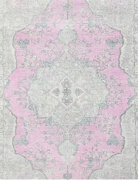 Grau Persien Persischer Vintage Teppich 196 x 196 cm - view 3
