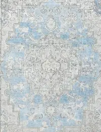 Blau Persien Persischer Vintage Teppich 199 x 199 cm - view 3