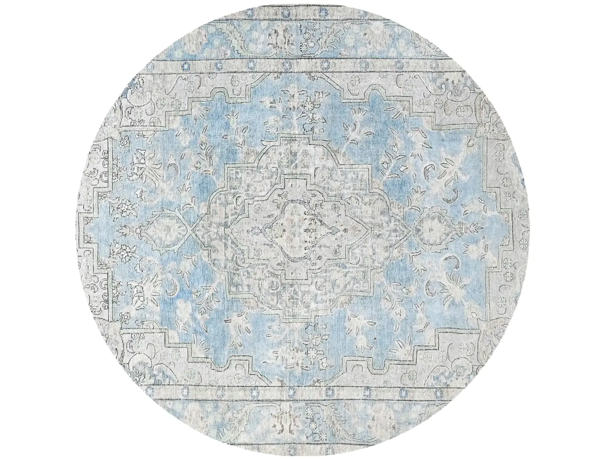 Blau Persien Persischer Vintage Teppich 199 x 199 cm