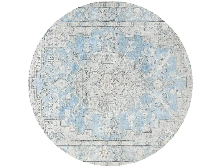 Blau Persien Persischer Vintage Teppich 199 x 199 cm