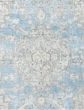 Blau Persien Persischer Vintage Teppich 199 x 199 cm - view 3