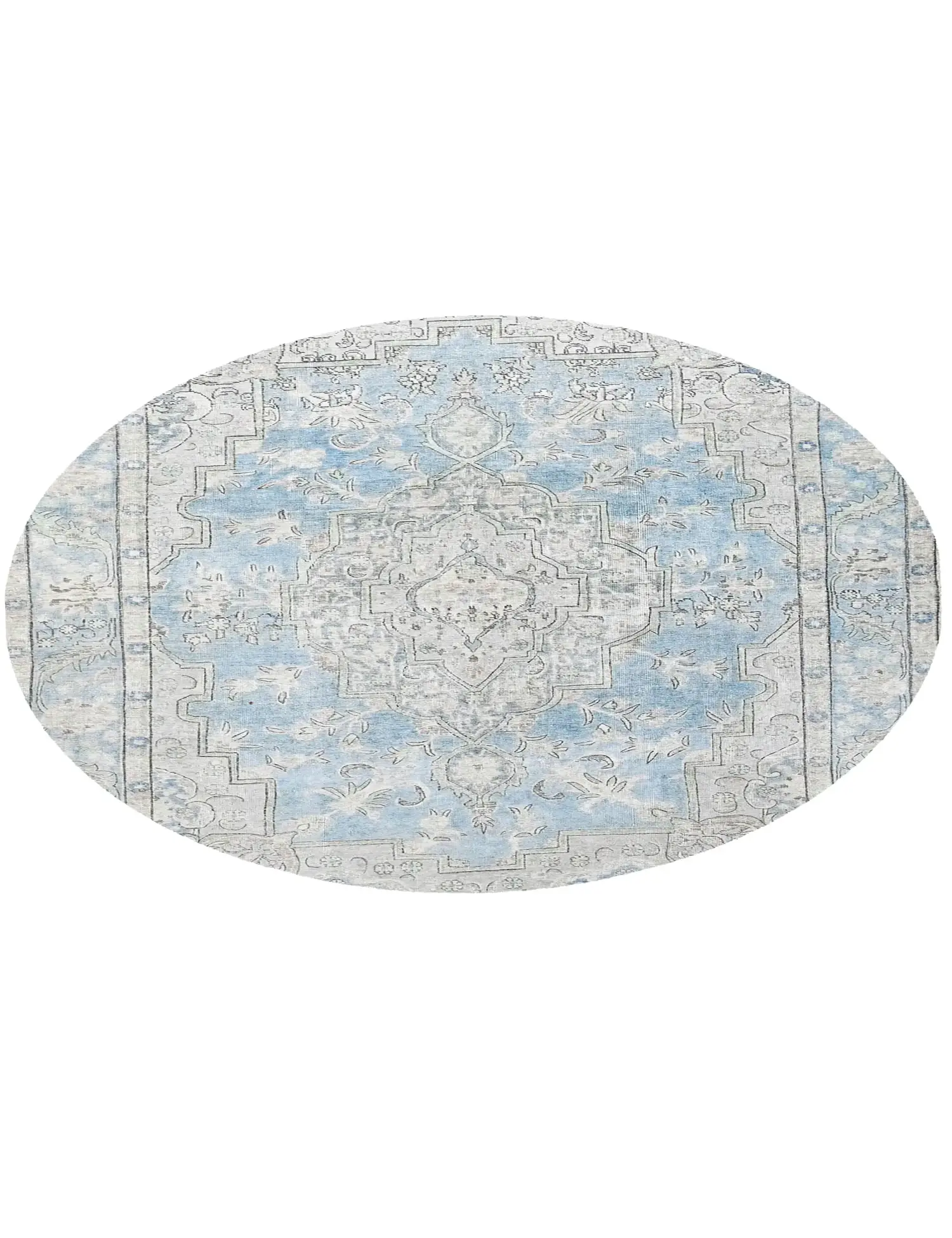 Blau Persien Persischer Vintage Teppich 199 x 199 cm - Einzigartiger handgefertigter Teppich