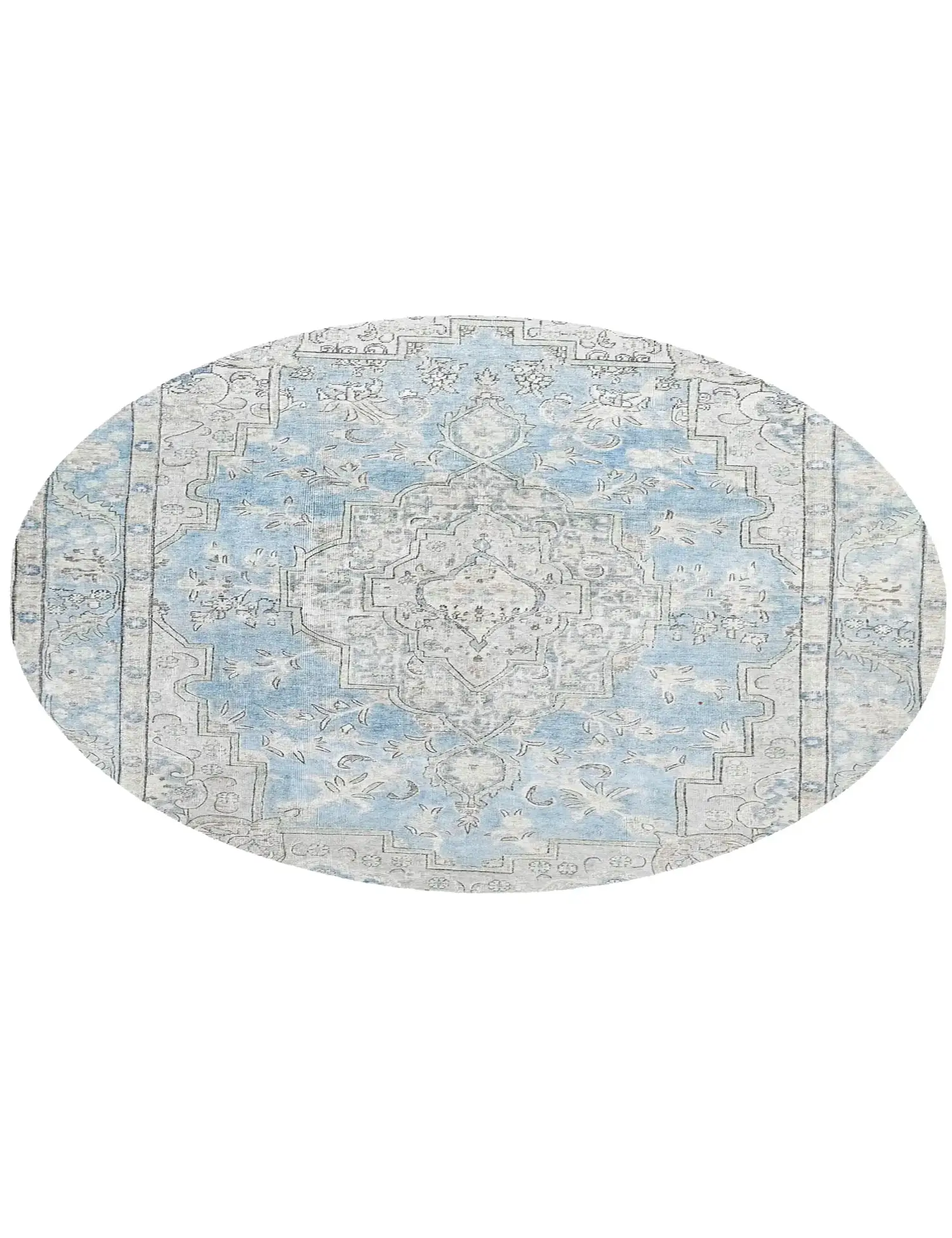 Blau Persien Persischer Vintage Teppich 199 x 199 cm - Einzigartiger handgefertigter Teppich