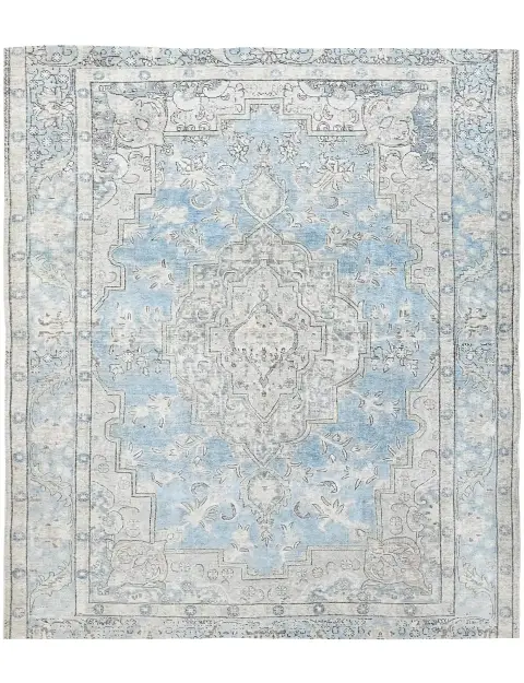 Blau Persien Persischer Vintage Teppich 250 x 199 cm