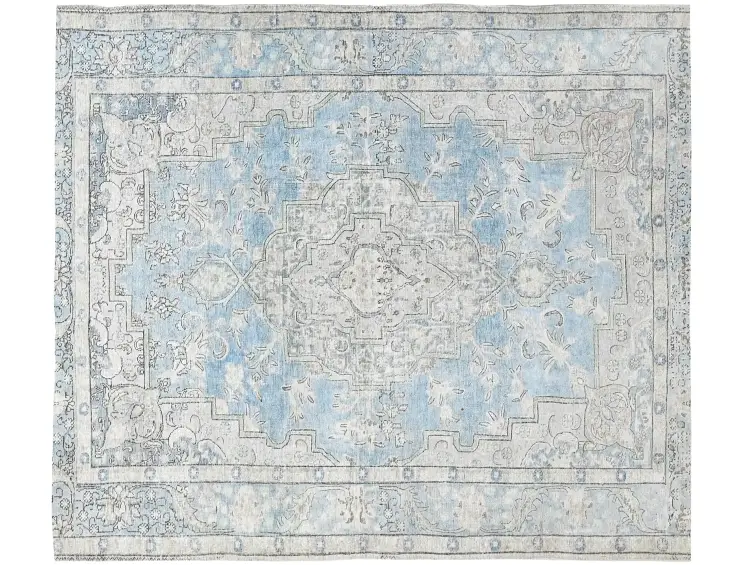 Blau Persien Persischer Vintage Teppich 250 x 199 cm