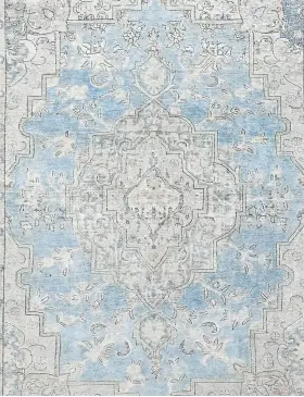 Blau Persien Persischer Vintage Teppich 250 x 199 cm - view 3