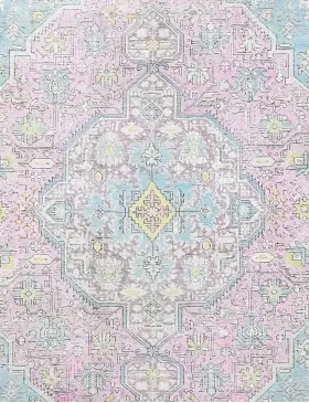 Grå Persien Persisk vintage matta 192 x 192 cm - view 3