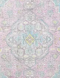 Grau Persien Persischer Vintage Teppich 192 x 192 cm - view 3