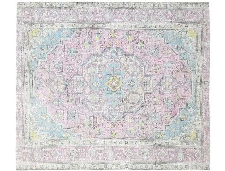 Grau Persien Persischer Vintage Teppich 250 x 192 cm
