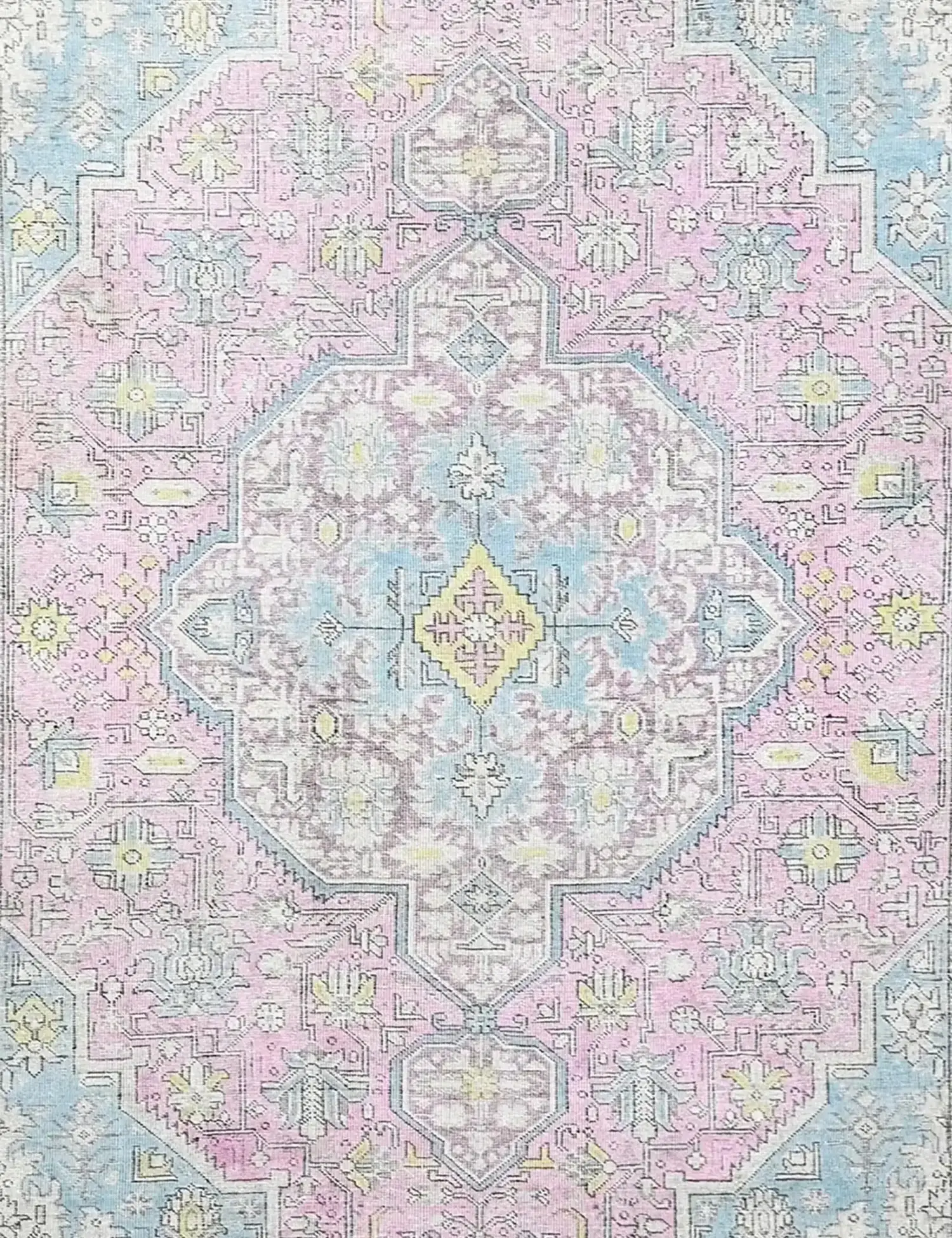 Grau Persien Persischer Vintage Teppich 250 x 192 cm - Einzigartiger handgefertigter Teppich