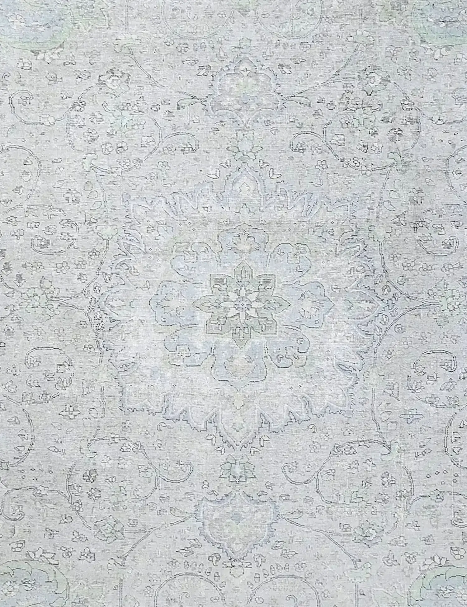 Blau Persien Persischer Vintage Teppich 244 x 244 cm - Einzigartiger handgefertigter Teppich