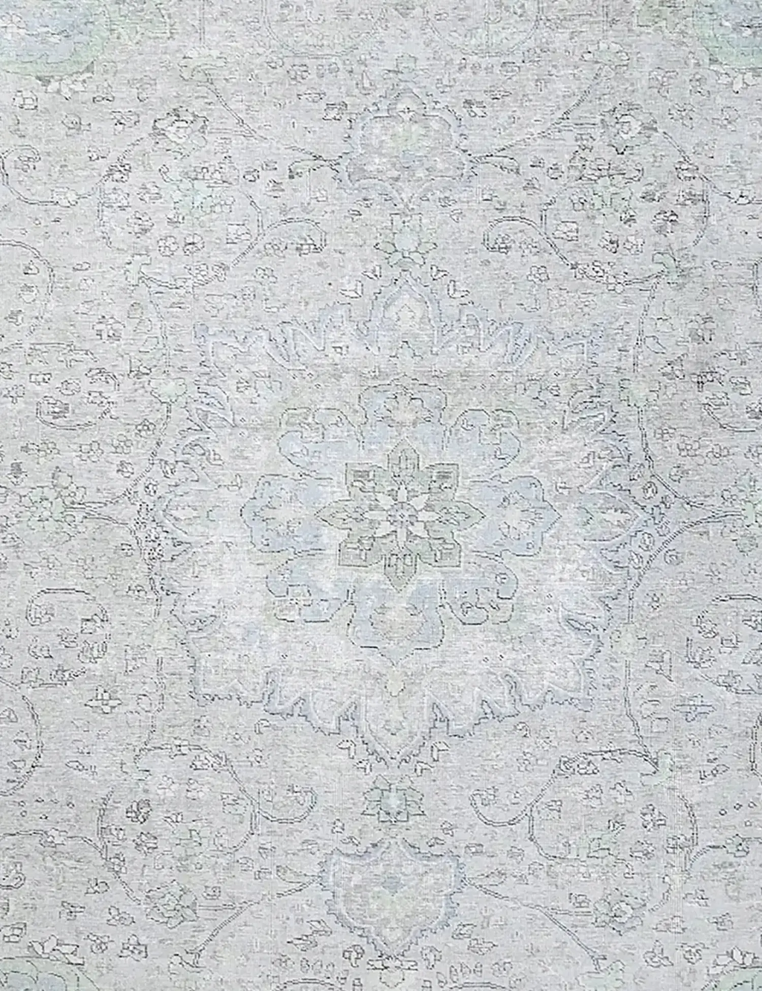 Blau Persien Persischer Vintage Teppich 244 x 244 cm - Einzigartiger handgefertigter Teppich