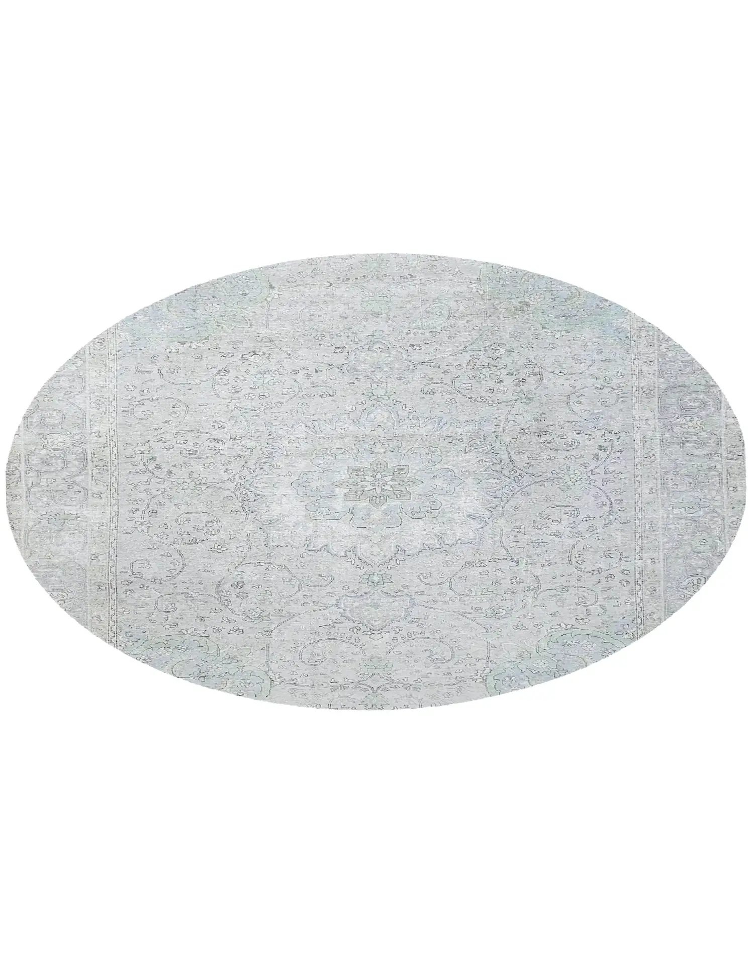 Blau Persien Persischer Vintage Teppich 244 x 244 cm - Einzigartiger handgefertigter Teppich