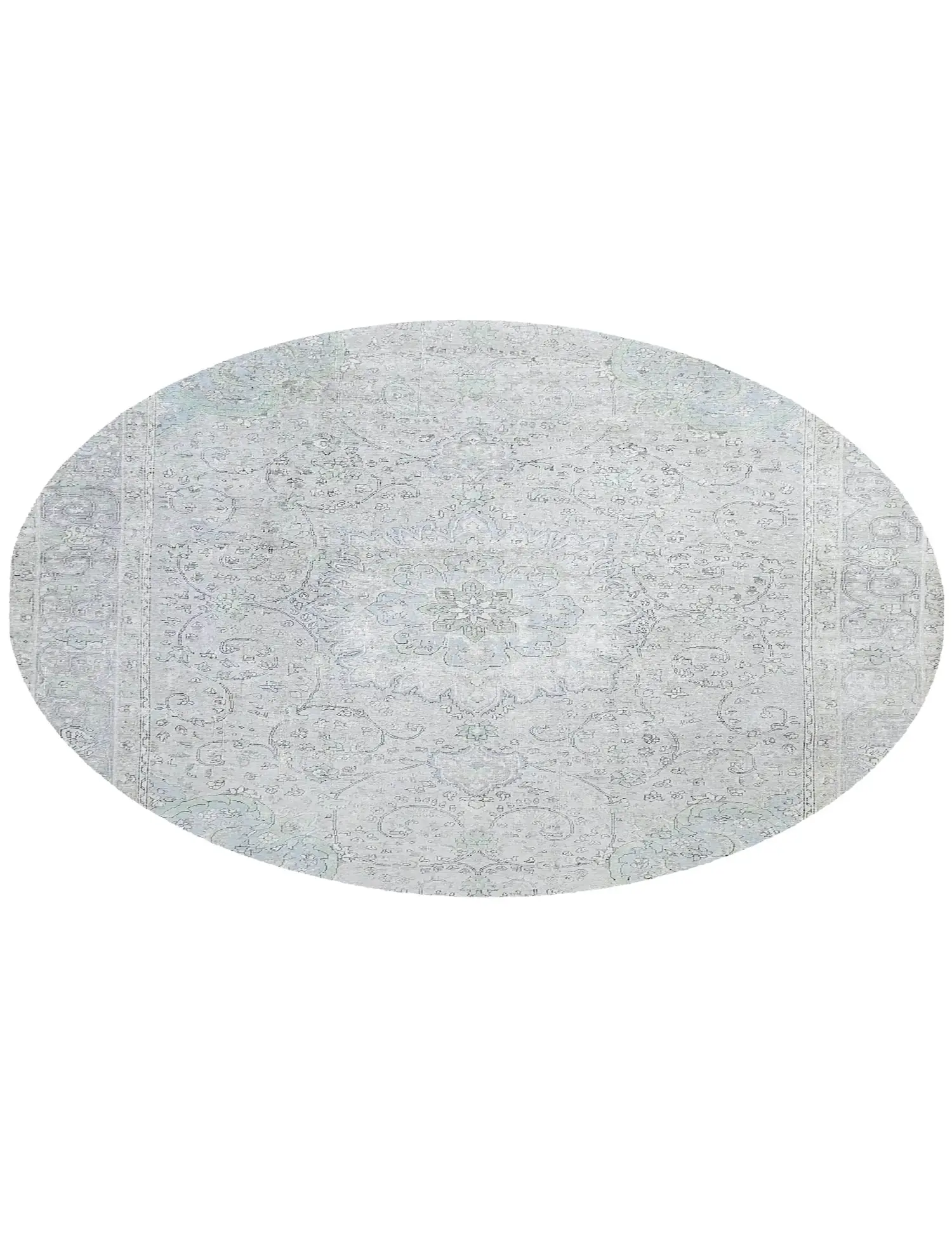 Blau Persien Persischer Vintage Teppich 244 x 244 cm - Einzigartiger handgefertigter Teppich