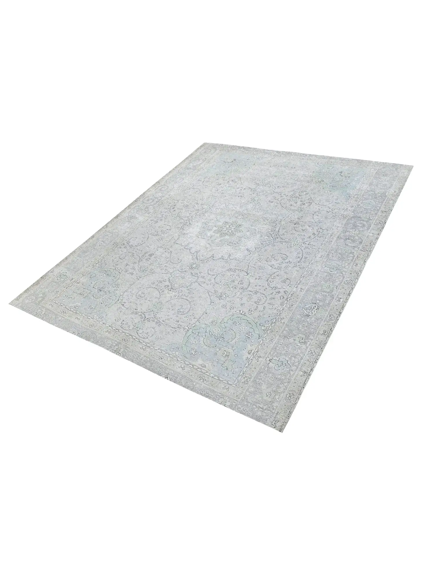 Blau Persien Persischer Vintage Teppich 300 x 244 cm - Einzigartiger handgefertigter Teppich