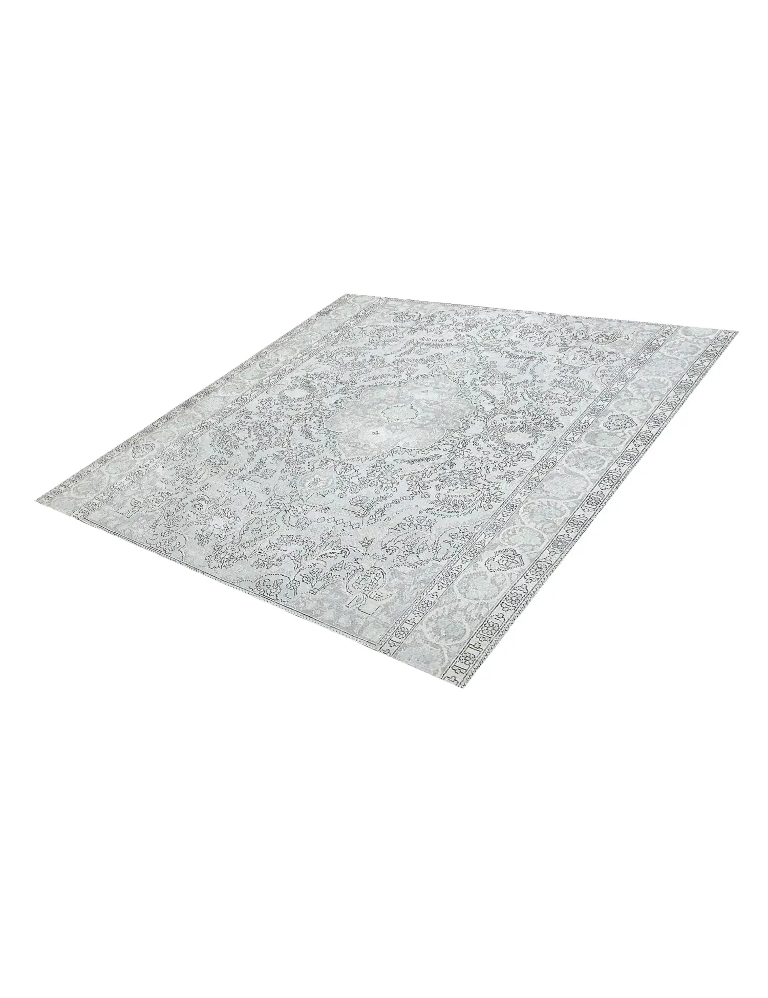 Blue Persia Persian Vintage Carpet 239 x 239 cm - Unique Handmade Carpet