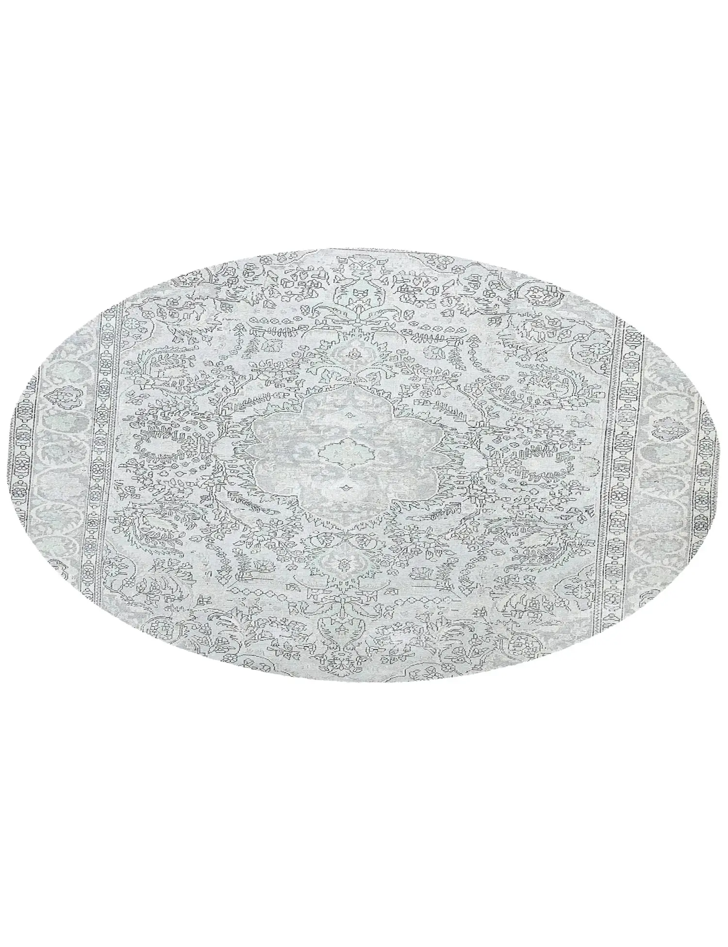 Blau Persien Persischer Vintage Teppich 239 x 239 cm - Einzigartiger handgefertigter Teppich