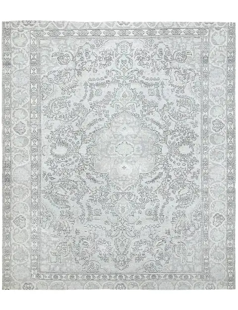 Blau Persien Persischer Vintage Teppich 300 x 239 cm