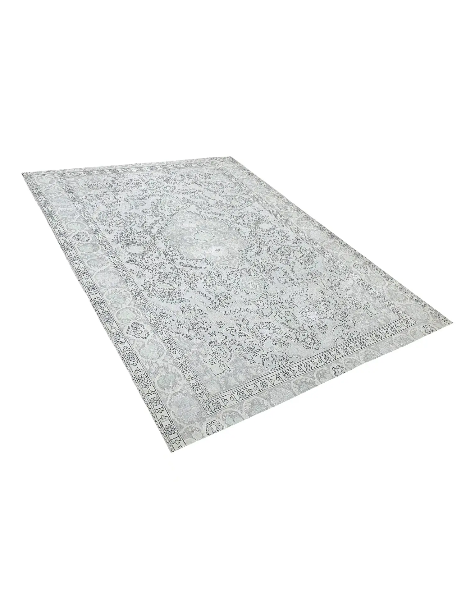 Blau Persien Persischer Vintage Teppich 300 x 239 cm - Einzigartiger handgefertigter Teppich