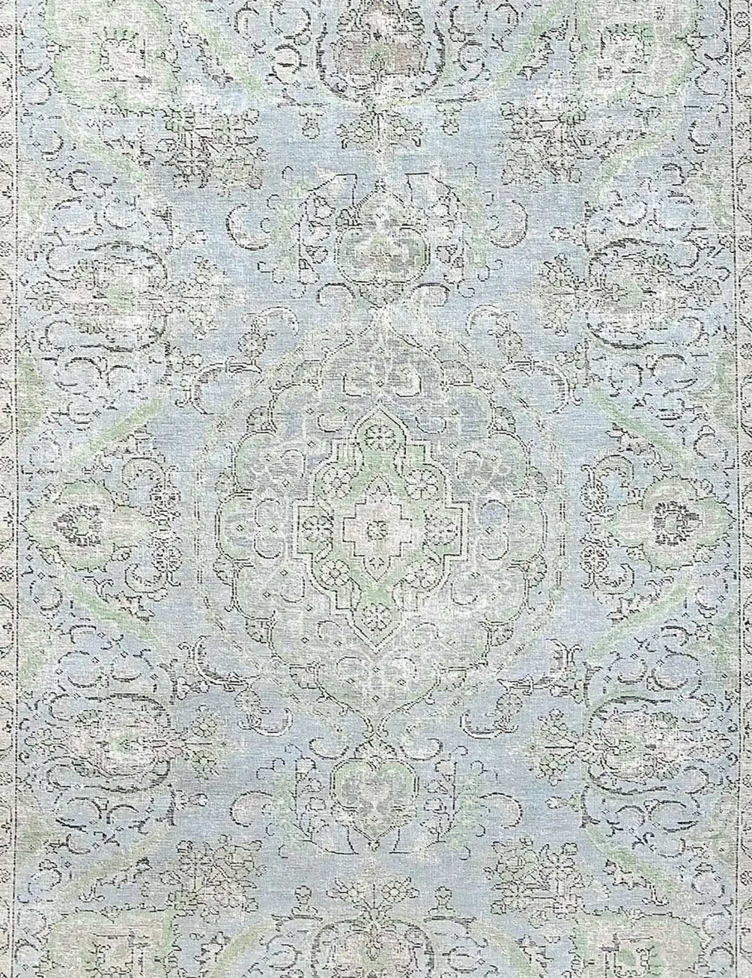 Blau Persien Persischer Vintage Teppich 220 x 220 cm - Einzigartiger handgefertigter Teppich