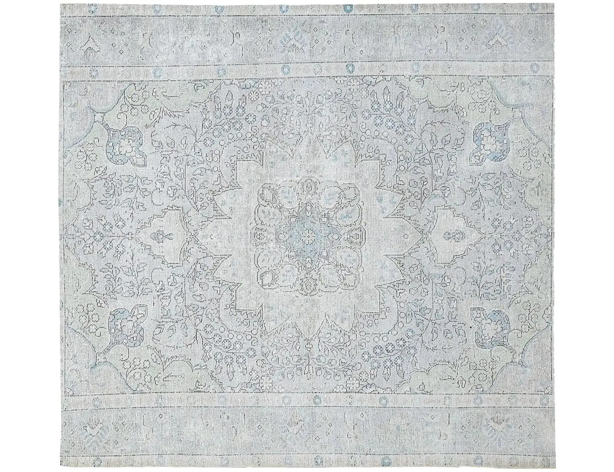 Grau Persien Persischer Vintage Teppich 196 x 196 cm