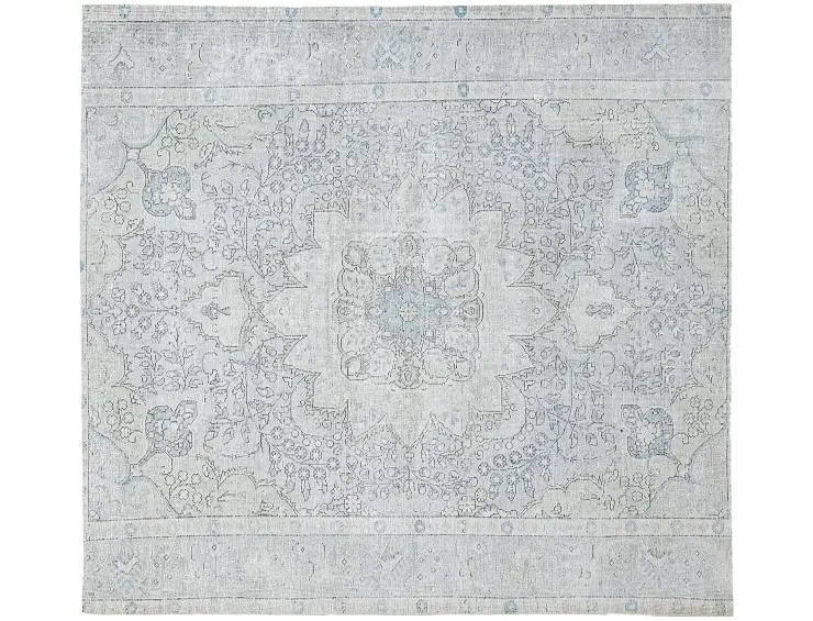 Grau Persien Persischer Vintage Teppich 196 x 196 cm