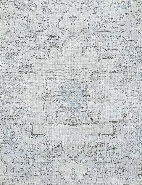 Grau Persien Persischer Vintage Teppich 196 x 196 cm - view 3
