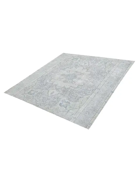 Grau Persien Persischer Vintage Teppich 196 x 196 cm - view 1