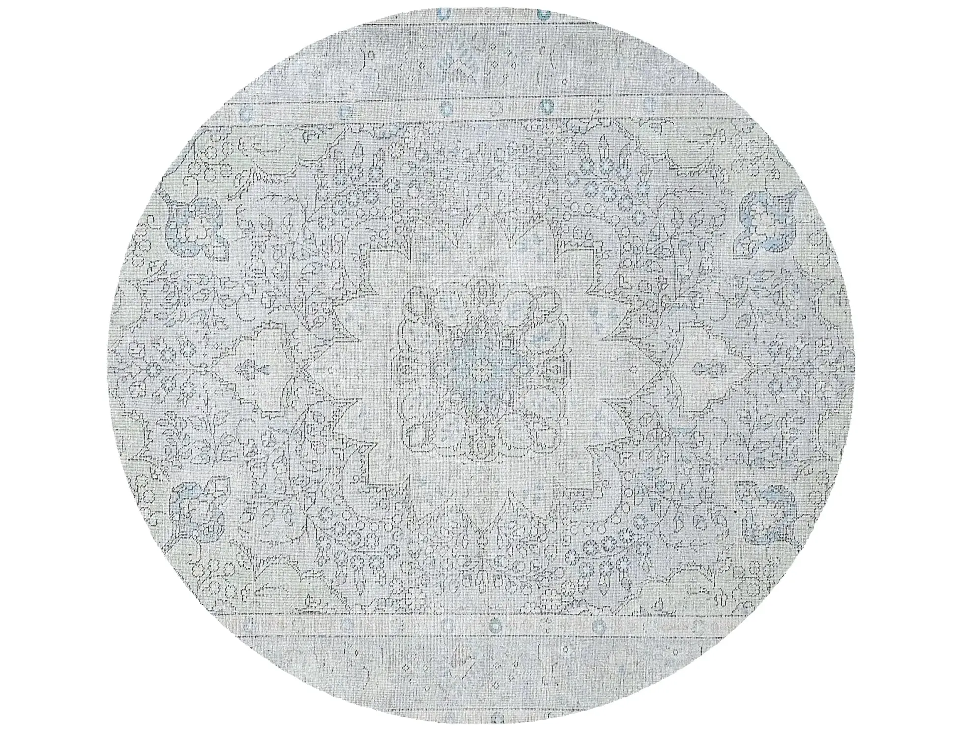 Grau Persien Persischer Vintage Teppich 196 x 196 cm