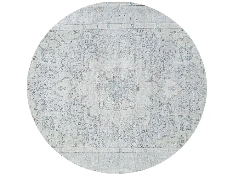 Grau Persien Persischer Vintage Teppich 196 x 196 cm