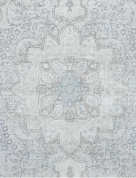 Grau Persien Persischer Vintage Teppich 196 x 196 cm - view 3