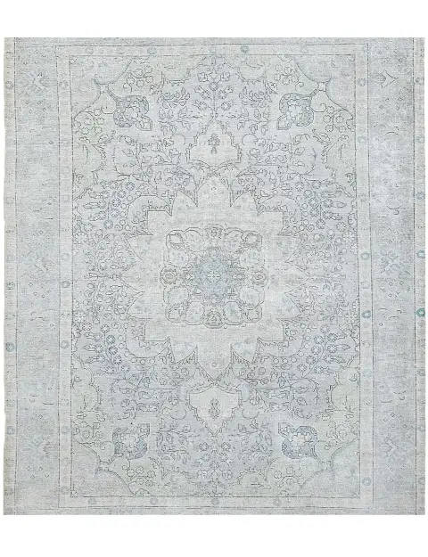 Grau Persien Persischer Vintage Teppich 250 x 196 cm