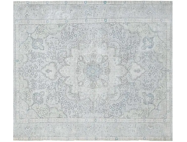 Grau Persien Persischer Vintage Teppich 250 x 196 cm