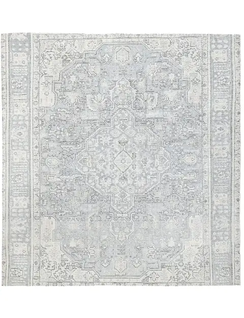 Grise Persan Tapis Persan vintage 192 x 192 cm