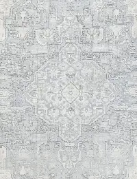 Grau Persien Persischer Vintage Teppich 192 x 192 cm - view 3