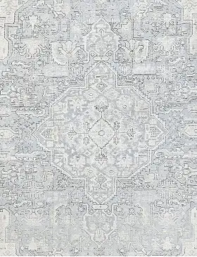 Grau Persien Persischer Vintage Teppich 192 x 192 cm - view 3