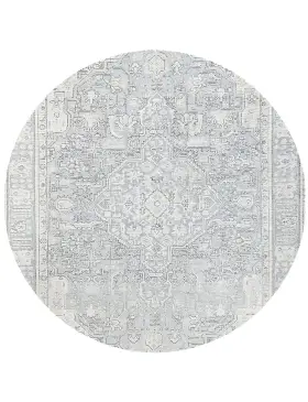 Grau Persien Persischer Vintage Teppich 192 x 192 cm