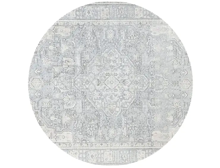 Grau Persien Persischer Vintage Teppich 192 x 192 cm
